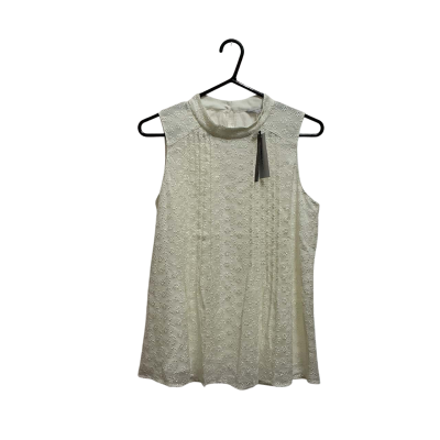 Veronica Maine Womens  Size 8 Sleeveless Top White 