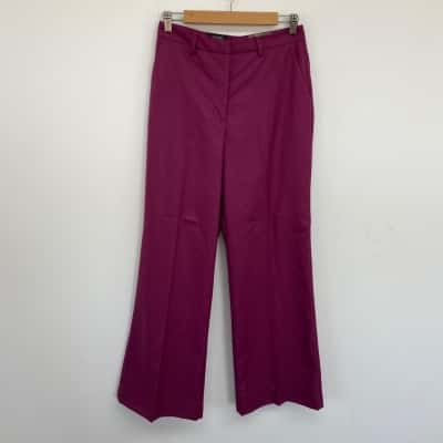Oxford Plum Lauren Eco Wide Leg Suit Pants Size 8 