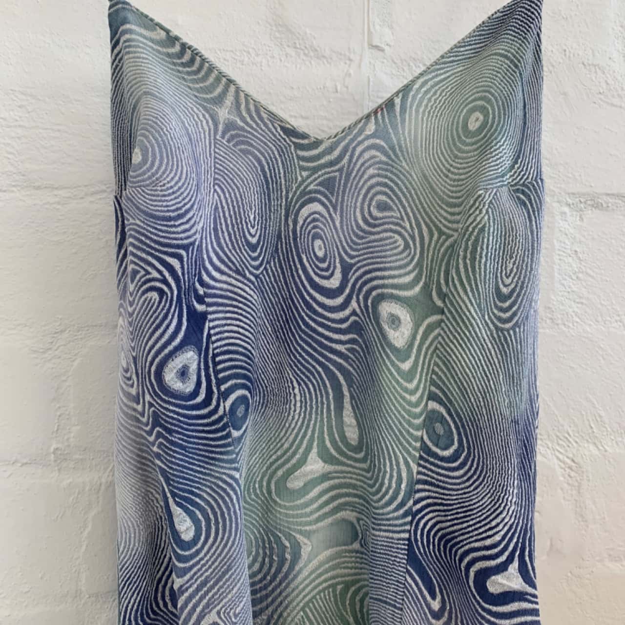 Y2K Medium Blue Ripple Maxi Dress(s)