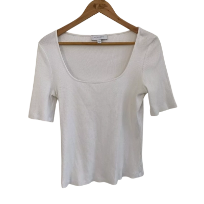Witchery Womens  Size L Short Sleeve Top White 