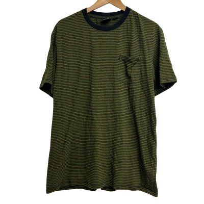 Superdry Mens Size XL Green Striped T-Shirt
