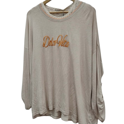 Threadz Womens Size XXL Long Sleeve Top Beige (9)