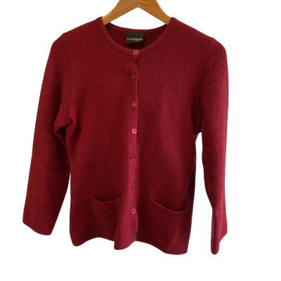 “Possumdown” Uniquely NZ- Womens  Size 10 / 12 / L Cardigan Red 