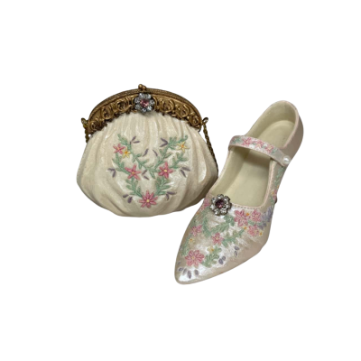 Nostalgia Collectible Figurines High Heel Shoe and Handbag