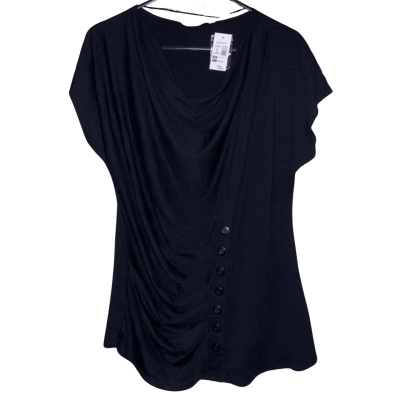 Jacqui-E Women's Size M Black T 