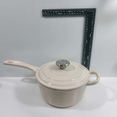 Culinary Co Enamel Cast Iron Saucepan As New PreOwned Cream 