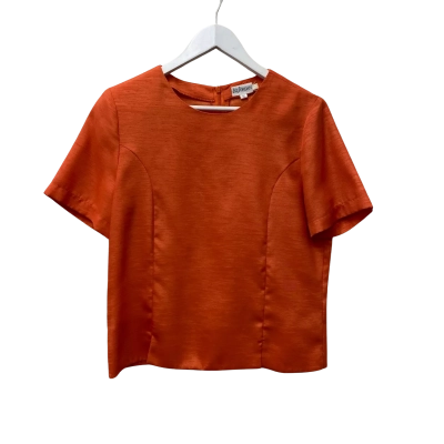 Liz Jordan Womens  Size 10 Short Sleeve Top Orange 
