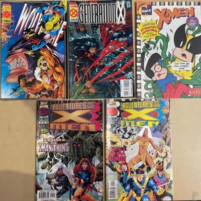 Bundle of 5 90s X-Men Comic Books