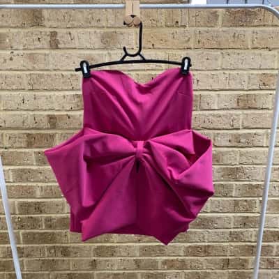 Showpo Womens pink mini dress with bow Size 12 