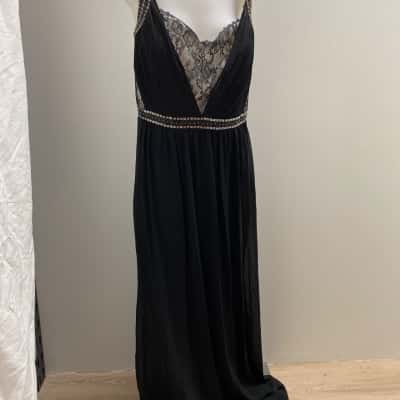 City Chic Womens  Size M Maxi Dress Black  