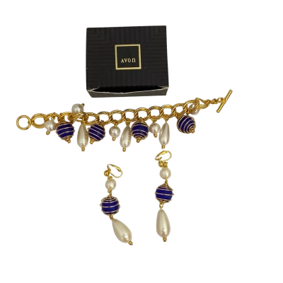 Avon Charm Bracelet and Earrings Set