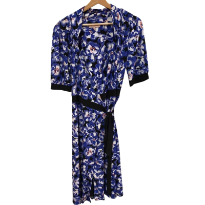 Diana Ferrari Size M Floral Blue Dress