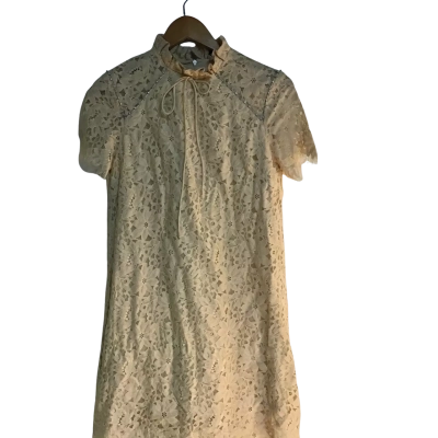 Sandro Womens  Size 10 Mini Dress / Short Sleeve Dress  Beige 
