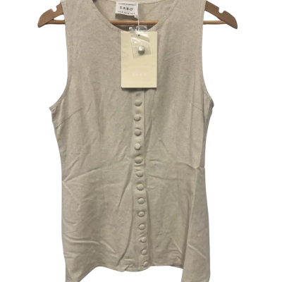 Sabo Skirt Womens  Size M Button Up Top Beige 