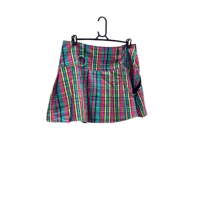 Dangerfield Womens Size 16 Pink Plaided Mini Skirt