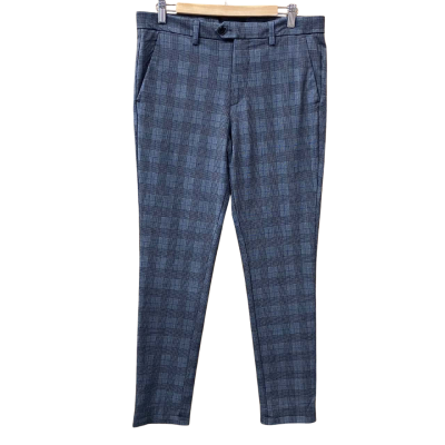 Jack & Jones Grey Tartan Slim-Fit Pants Size 32