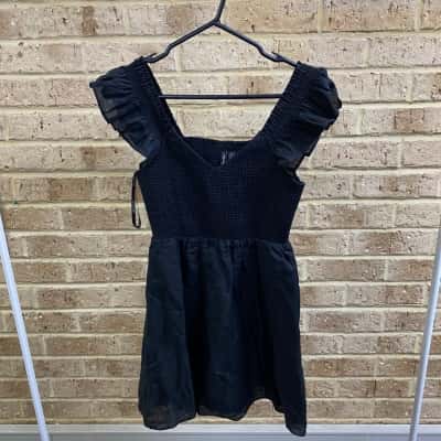 Forever New Women’s Presley SHIRRED BODICE MINI BLACK Size 8 