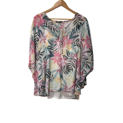 BNWT Regatta Size 16 Floral / White Layered Mesh Top