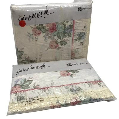 Vintage Gainsborough by Charles Parsons - Floral Double Bed Frilled Quilt Cover with 2 Standard Frilled Pillowcases  (BRICA TOP SHELF)