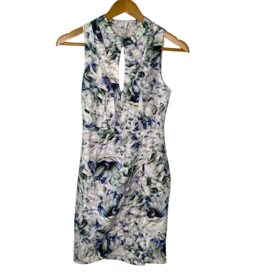Mia  Womens  Size 6 Mini Dress Blue / Floral / Green / White 