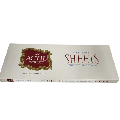  NEW Vintage Actil White Sheets 90”x100”