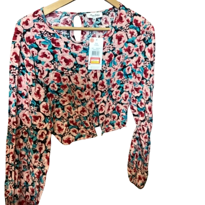 Miss Shop Womens  Size 12 3/4 Sleeve Shirt Black  / Pink  / Red / Teal 