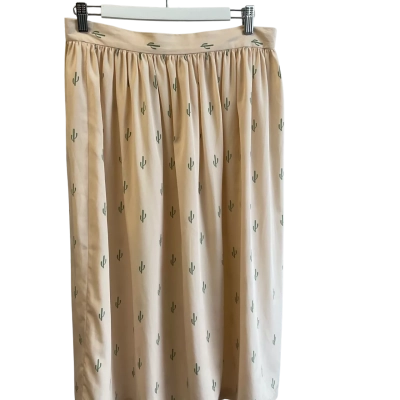 “Christine Alcalay” Womens skirt-  Size M Cream / Green 
