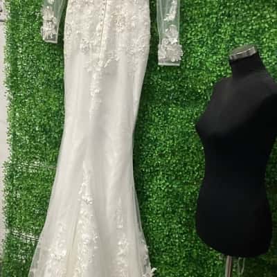  Jadore white label Size 8 Bridal Dress Off White 