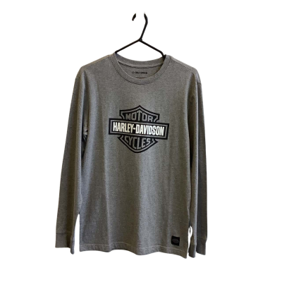 BNWT Harley Davidson Men's Size S Long Sleeve T-Shirt Grey 