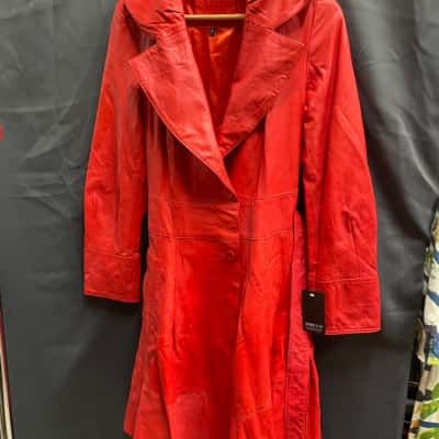Siricco Womens Size S Red Leather Jacket