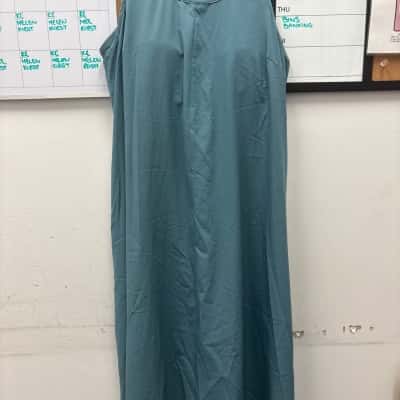  Womens Halara Size M Casual Racerback Dress Teal 
