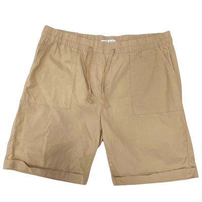 Grae Basics - Womens 100% Cotton Shorts - Size 14 - Beige 