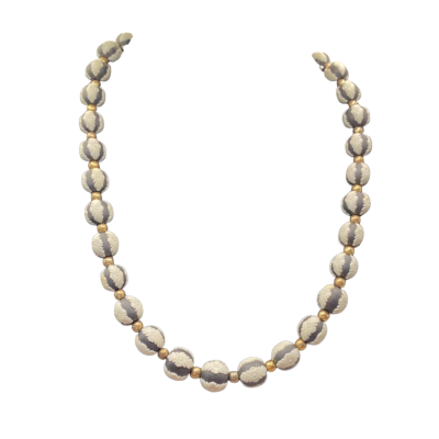  Womens Necklace Black  / Gold / White 