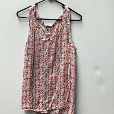 Jag Womens  Size 10 Sleeveless ,spit side Top Pattern 