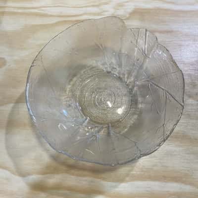 Kosta Boda Tree Branches Bamboo Round Glass Bowl 