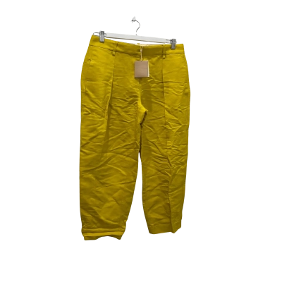 NEW Oroton Womens  Size 8 Wide Leg Pants Yellow 