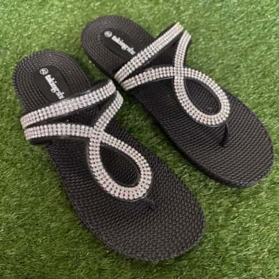 Taking Shape Black Swirl Diamanté Jellies Size 42