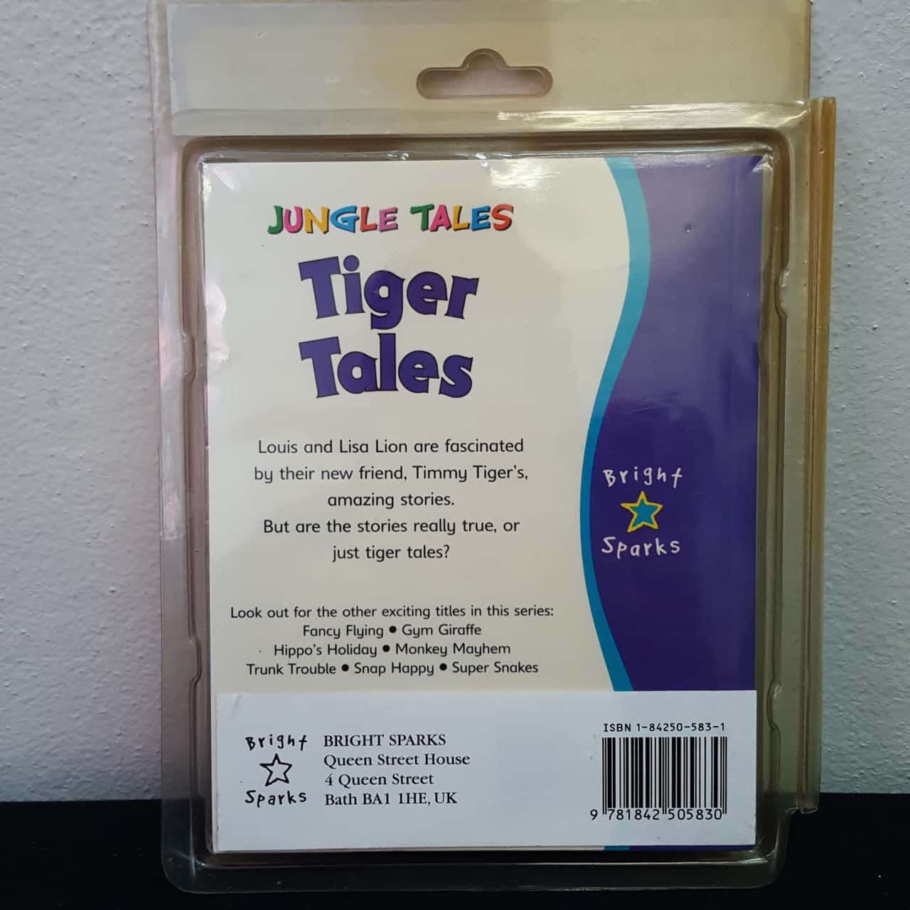Vintage Bright Sparks Tiger Tales Book + Cassette Tape Set