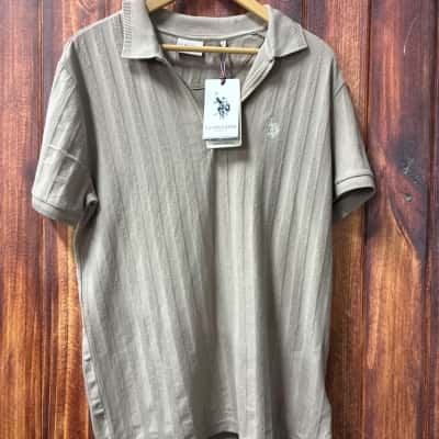 U.S. Polo Assn. Mens Shirt Size L Beige 