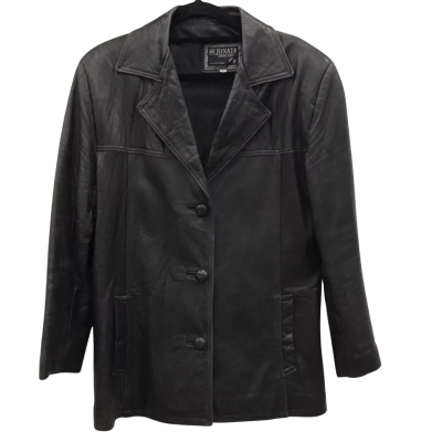 Vera Pelle Mens  Size S Leather Jacket Black  