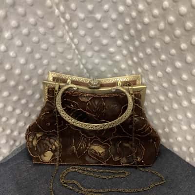 Vintage Women’s Purse - Brown / Gold 