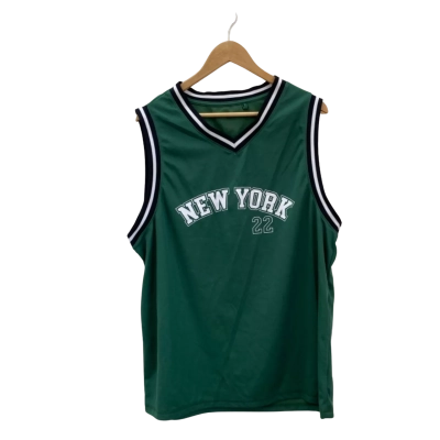  Elite Mens  Size XL Basketball Jersey Green New York #22