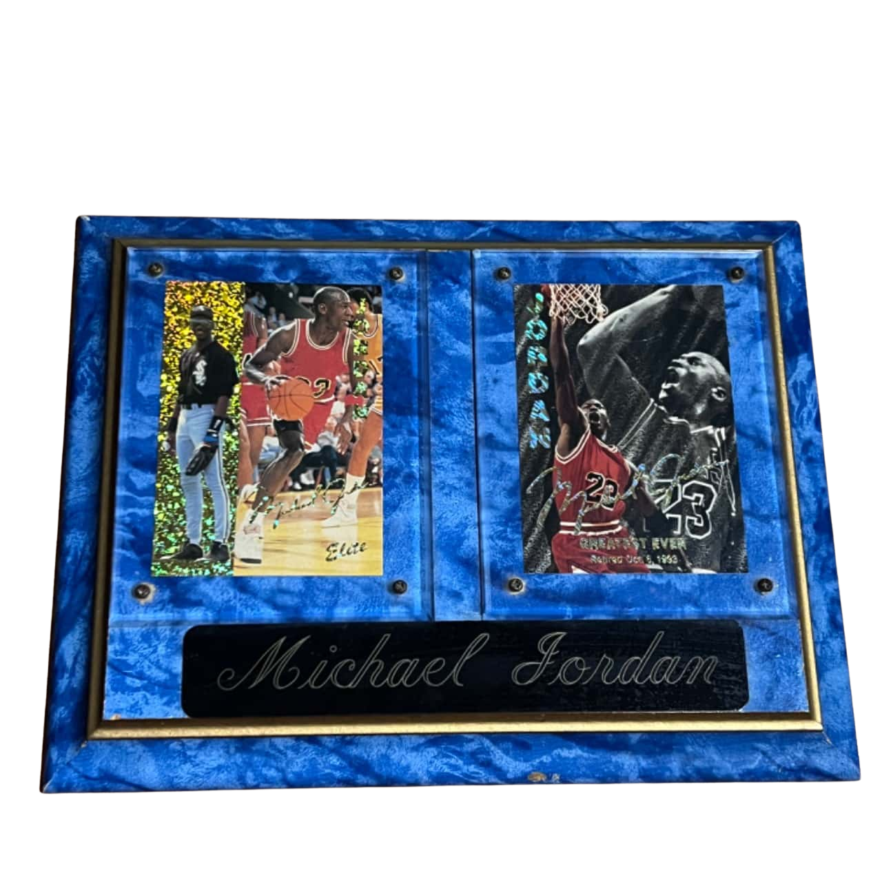 michael jordan card plaque