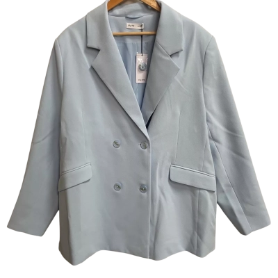 City Chic Sky Blue Holly MP Double Breasted Blazer Jacket Size L/20