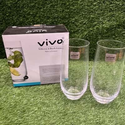 Vivo Villeroy And Boch Set Of 2 Long Drink Glasses (Boxed)