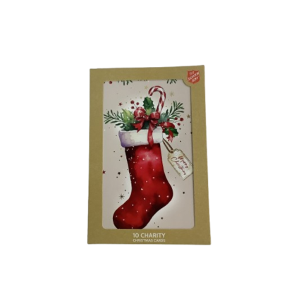 New The Salvation Army Charity Christmas Cards 10 Pack Christmas Stocking Print  #2023-1-PP
