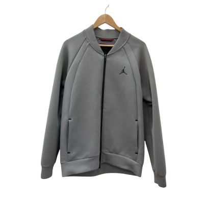 Jordan Mens  Size L Front Zipper Grey 