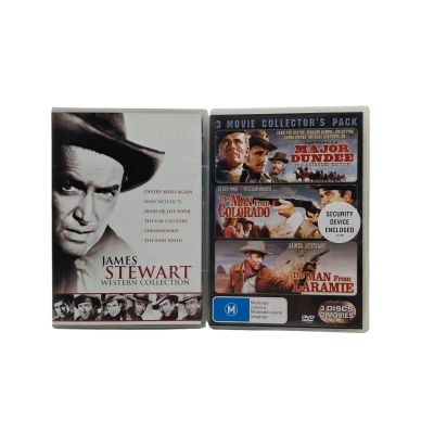 JAMES STEWART WESTWRN COLLECTION AND 3 MOVIE  COLLECTIRS PACK