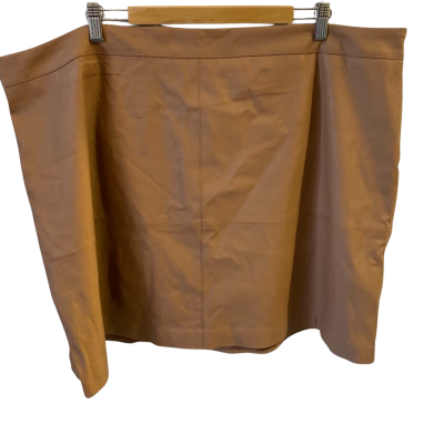 Forever New Curve Womens Size 22 Ellen Curve Vegan Leather Mini Skirt Walnut 