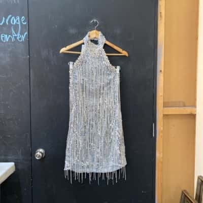 Dejzi Size One Size Party Dress Grey/Silver BNWT